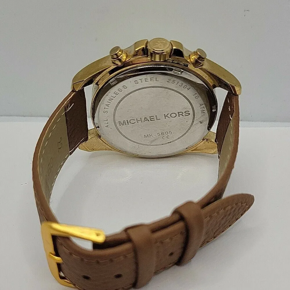 Michael Kors Bradshaw MK5605 Unisex Gold Stainless Steel Analog Dial Watch AM515
